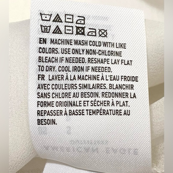 American Eagle Womens S Solid Classic White Ruffle  Sleeve Top Boho Classic - Picture 13 of 14